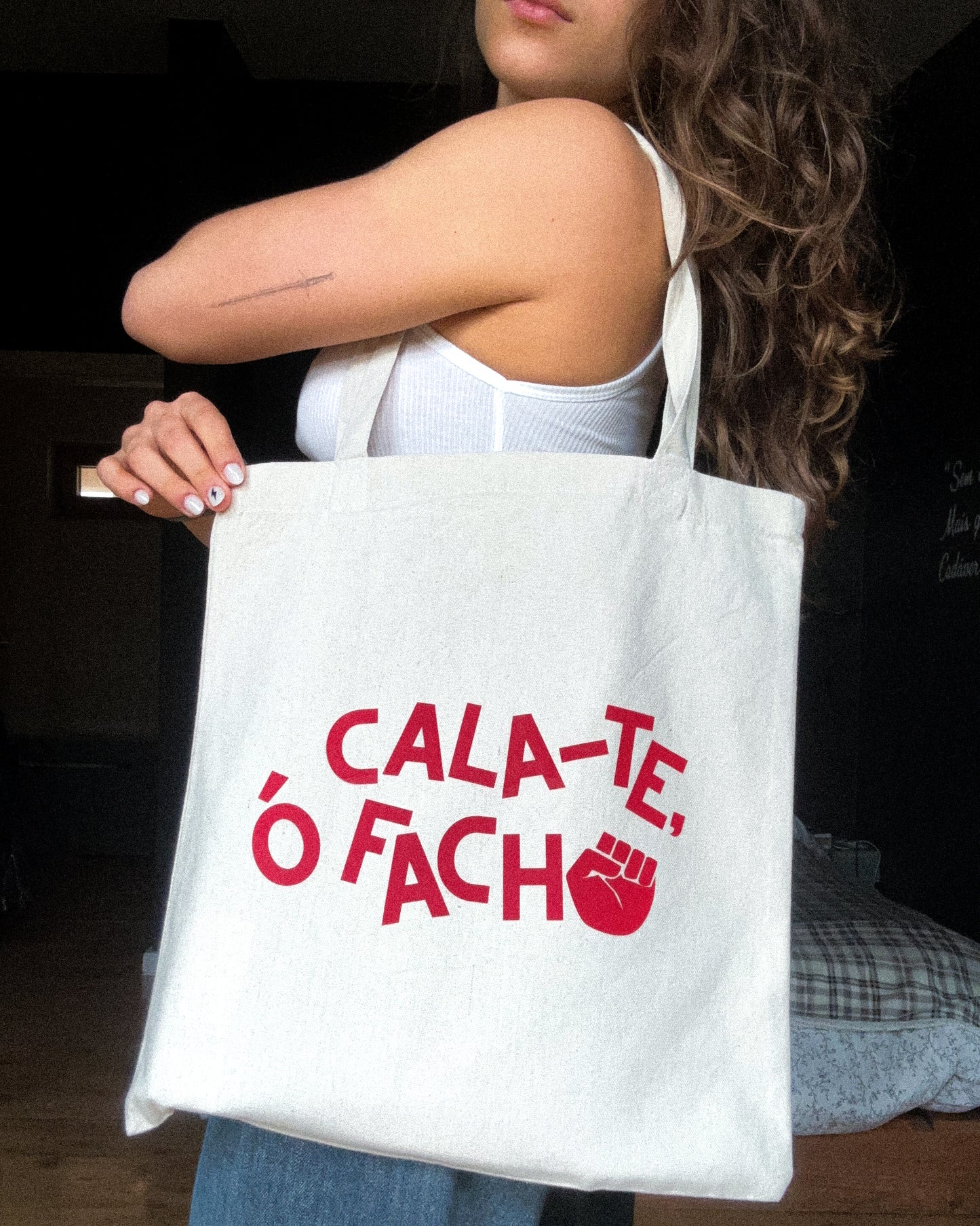 Cala-te, ò facho tote bag