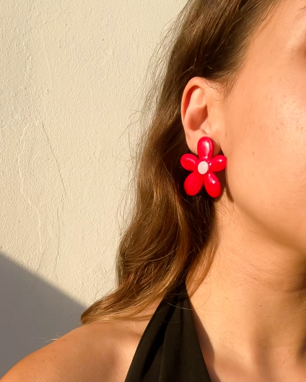 Flor vermelha e rosa