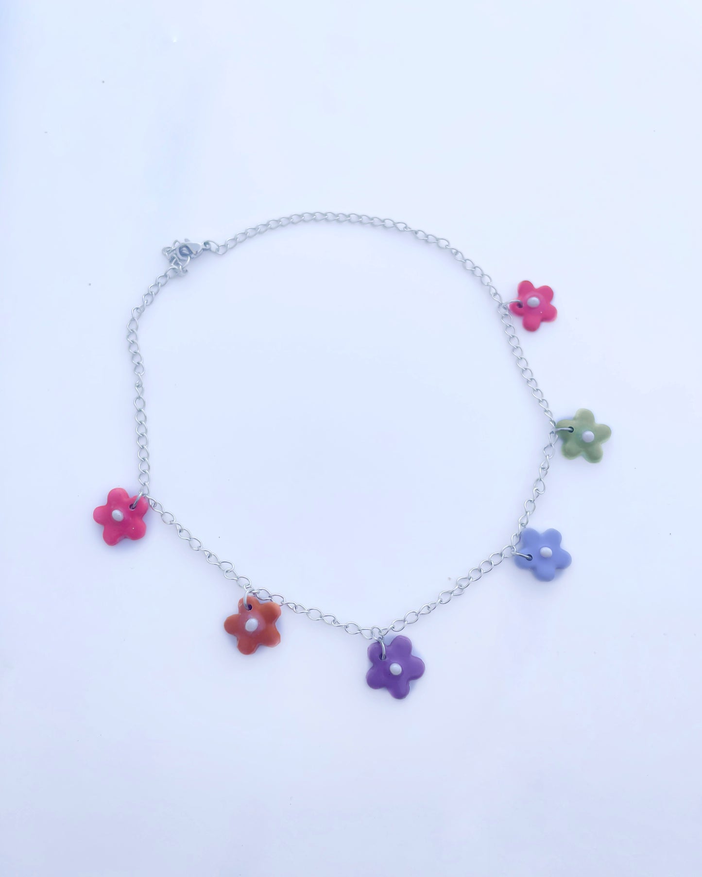 Flower charm choker